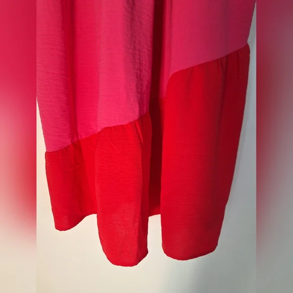 TCEC Womens Dress in White, Pink, and Red Size M - Picture 5 of 9